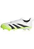 adidas Unisex Kinder Predator League Laceless Firm Ground Football Boots Kids Fußballschuhe, Cloud White/Core Black/Lucid Lemon