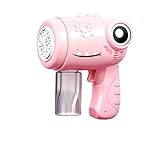 Seifenblasenpistole, vollautomatische Handblasenmaschine, 2 Stück (Beutel mit Licht 【Neues Dinosaurier-Pulver】