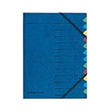 herlitz 5001128 Ordnungsmappe Quality 1-12 / A-Z, A4 , 12 Fächer mit Gummizug, 1 Stück