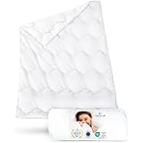 Winterdecke 135x200, 100% nachhaltige Ganzjahresdecke, Extra weiche Ganzjahresbettdecke VERDA mit Veredelung, Thermoregulierende & atmungsaktive Stepp-Decke, 135 x 200 Bettdecken, Ideal für Allergiker