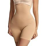 XFSRG Bauchweg Unterhose Damen Hohe Taille Bauchkontrolle Höschen Shapewear Nahtlose Miederhose Höschen Butt Lifter Bauchweg Body Shaper Miederpants (Teint,M/L)