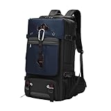 perfk Wanderrucksack, Laptop-Rucksack für Männer und Frauen, verstellbarer Riemen, Wandertagesrucksack, Reiserucksack für Outdoor-Ausflüge und Camping, BLAU