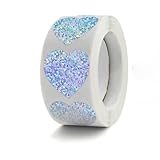 5000 Stück Festliche Selbstklebende Aufkleber – Deko Etiketten, Geschenkaufkleber, Neujahr Aufkleber, Weihnachtssticker, Party Sticker, Umschlagsiegel für kreative Dekorationen (Herz, 25mm)