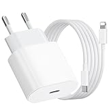 USB C Ladegerät mit iPhone Ladekabel, 20W iPhone Schnellladegerät, iPhone Schnellladekabel