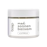 boep med Sonnenbalsam | Mineralische Sonnencreme mit Zinkoxid–Filter | LSF 50 | für sehr empfindliche Haut und Neurodermitis | PETA Vegan Award Beauty 2025 Gewinner 'Beste vegane Sonnenpflege' (50ml)