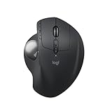 Logitech MX Ergo S Advanced kabellose Trackball-Maus, über USB-C wiederaufladbare kabellose ergonomische Maus mit Bluetooth und verschlüsseltem Dongle, 6 programmierbare Tasten, für PC/Mac - Graphit