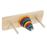 Holz Hanoi Turm Puzzle für Erwachsene und Farbenfrohes Intellektuelles Brettspiel DIY Party Kreativität und Logischem