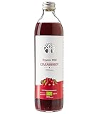 LOOV Bio Wildcranberry-Saft, biologisch, 500 ml, 100% direkt gepresste, frische Bio-Cranberries, enthält Polyphenole, ohne Zuckerzusatz, ohne Wasserzusatz, wild gewachsen