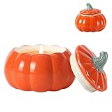 Umllpet Kürbis Kerze, Herbst Duftkerze, Duftkerzen für Zuhause, Natürliches Sojawachs Kürbisform Kerzen für Herbst Erntefest,Thanksgiving und Halloween-Dekoration, Garten, Terrasse & Picknick(Orange)