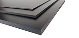 PE-HD Platte Polyethylen 1-30 mm schwarz verschiedene Formate Kunststoffplatten (10,0 mm, 1000 x 495 mm)