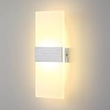 Lightsjoy LED Wandleuchte Innen Moderne Wandlampe Up Down Wandbeleuchtung 3000K Wandlampen 29cm Wall Lamp Indoor für Schlafzimmer Wohnzimmer Treppenhaus Beleuchtung Korridor Wand Licht Warmweiß