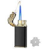 CYJBAO Feuerzeug – Sturmfeuerzeug mit Flammregulierungs-Werkzeug (Jetflamme & Softflamme), wiederbefüllbares Butanfeuerzeug – ideal für Kerzen, Küche & Camping (ohne Gas)-Drachen