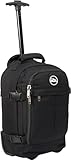 Cabin Max Metz 20L Ryanair Kabinentasche 40x20x25 Handgepäck Trolley Rucksack (Hybrid Schwarz)