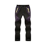 Trainingsanzug Herren Schwarz Winddichte Mädchen Atmungsaktiv Mit Fleece Regen Warme Hose Jungen Hose Outdoorhose Kinder Wanderhose Ski Jungen Hose Kinder Junge Kurze Hose (Purple, 2-3 Years)