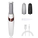 UQQU Elektrische Fußfeile, Elektrischer Hornhautentferner für Füße, Wiederaufladbare Elektrische Fuß-Hornhautentferner-Pediküre-Kits, Entfernt Trockene Haut Für Glattere Füße - Weiß