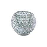 DOTS, Teelichthalter, Glas, Mint, L. 9 cm, B. 9 cm, H. 8 cm, D. 9 cm [SP] [FM25]
