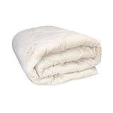 Merino Premium Schafschurwolle Steppbettdecke – Natürlich, Atmungsaktiv & Ganzjährig Nutzbar (220x240 cm)