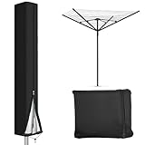 Aerzouser Wäschespinne Schutzhülle 170cm，420D Schutzhülle Wäschespinne，Mit Reißverschluss und Kordelzug，Wetterfest, UV-Beständig，mit Aufbewahrungstasche (Premium – 420D Extra Dick & Reißfest)