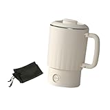 DimyFew Faltbarer Wasserkocher Kleiner Elektrischer Teekocher Kompakter Wasserkessel Mini Reisekocher mit Schnellem Heizsystem Aus Edelstahl Und für U