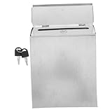 Ipetboom Eisen Briefkasten mit Schloss Wetterfest für Wandmontage Außen Sichere für Private Post und Feedback Langlebiger Outdoor Briefkasten für Garten Büro Schule und Gemeinschaft