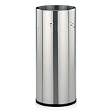 kela Regenschirmständer Edelstahl matt, Regenschirmhalter mit Wasserauffangwanne, Höhe 50 cm, SWING