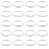 20 Stück Kegeldichtringe, Gummi Abflussrohr Dichtungsring Spülbecken Abflusskegeldichtung für 1 1/2 Zoll Abflussrohr Spülbecken Geruchsverschluss Siphon (Weiß)