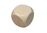 5X Holzwürfel Würfel Würfel Blank Unlackiertes Holz Sechsseitig 20 mm 2 cm