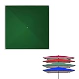 3 m wasserdichter Ersatzdach für Terrassenschirm – passend für 4 Rippen, grüne Outdoor-Tischschirmabdeckung, 220 x 180 cm, UV-beständig