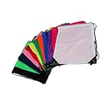 DIKACA 5 Stück Wasserdichte Polyester Kordelzugbeutel Bunte Leichte Turnbeutel für Sport Gym Yoga Vielseitige Nap Bags Cinch Sack Taschen Zufällige Farbe Zufällige Farbe