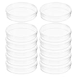 NUOBESTY 20 Stück Transparente Laborkulturplatten mit Deckel Kunststoff Petrischalen 35mm für Zellkulturen Gewebezüchtung und Wissenschaftliche Experimente