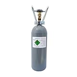ich-zapfe.de CO2 Flasche 2kg für Zapfanlage und Aquarium - Aluminium Gasflasche, Lebensmittelecht, Mehrweg, Gefüllt, Ideal für Bierkühler, Aquarium CO2 Flasche
