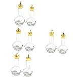 TOPBATHY 8 STK Flasche Bitter Wine Bottle Stopper Weinflaschenkorken Weinflaschendisplay Mehrzweck-Cocktailflasche japanische Werkzeuge Cocktailflaschen aus Glas kleine Glasflaschen Golden