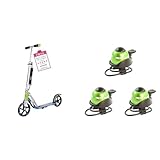 HUDORA BigWheel 205 Scooter - Stabiler Aluminium-Roller & NC-17 Unisex Fahrradklingel Safety Bell Nc-17 - Safety Bell/Fahrradglocke