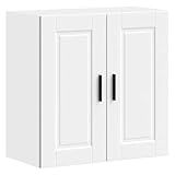 vidaXL Küchen-Hängeschrank Porto Weiß Holzwerkstoff, Wandschrank Küche, Wandschrank, Oberschrank, Küchenschrank, Hängeschrank, Oberschrank Küche