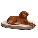 Kerbl Pet Matratze für Hunde aus Memory-Foam, Kuscheliges orthopädisches Hundebett, Schonend für Gelenke und Wirbelsäule, Für höchsten Liegekomfort, Waschbar, Taupe/Beige, 72x52x8 cm