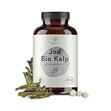 BIO Jod Tabletten aus Kelp Braunalgen, 300 µg Jod pro Tagesdosis, rückstandskontrolliert, deutsche Herstellung, vegan, ohne Zusätze, 600 Tabletten x 200 mg, BIONUTRA®