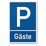 Komma Security Parkplatz Gäste Besucher Schild 20 x 30 cm Hinweisschild Besucherparkplatz Gästeparkplatz Parkplatzschild Reserviert Gäste - Parkplatz freihalten vermietet