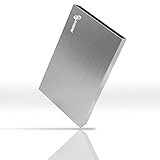 SUHSAI Tragbare Externe Festplatte USB 2.0 HDD Speicherlaufwerk 500 GB Ultra Slim Metalldesign Hochgeschwindigkeits-Datenübertragungsfestplatte Kompatibel mit PC, Mac, Windows, Desktop (Silber)