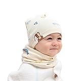 MAKFORT Loop Kinder Mit Beanie Mütze Kinder Baumwoll Schals Baby Schals Winter Loop Schal Junge Und Mädchen