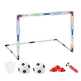 Kinder-Fußballtore für den Garten, zusammenklappbare Tore für den Garten, tragbar, klein, für den Außenbereich, Innenbereich, Strand, Fitnessstudio, Park, Training