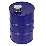 KICHOUSE Camping-Flachmann Whisky-Weinflasche Wein Kantine Wasserflasche in Öltrommelform Weinkantine im Freien Bierfässer, Weinflaschen Kompakte Weinflasche Rostfreier Stahl Blau