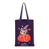Stofftasche Halloween, Halloween Tragetaschen Süßes, Halloween Tasche, Süßigkeiten-Einkaufstasche, trick or treat bag, Wiederverwendbare Taschen, für Kind Süßes oder Saures & Partyzubehör (C)