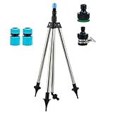 Dreibein-Sprinkler für den Garten, rotierende Gartensprinkler, 360 Grad verstellbar, Teleskopausrüstung für die Bewässerung großer Bereiche Obstgärten, Parks, Gärten