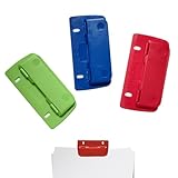 3 Stück Taschenlocher Für Ordner Taschenlocher Schule Locher zum Einheften Taschenlocher Kunststoff Locher für Ordner für Papier Karton Postkarten Fotos