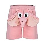Lustige Unterhosen Männer Shorts Mit Rüssel Elefanten Schlafanzughose Männer Boxer Neuheits Hosen Mit Rüssel Couple Flying Elephant Boxershorts Fun Nachtwäsche Warme Freizeithose