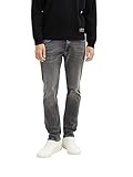 TOM TAILOR Denim Herren Piers Slim Jeans mit Stretch, used mid stone grey denim, 32/32