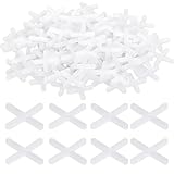 LACHT 500 Stück Weiß Fliesenkreuze,Fliesen Abstandshalter,3mm Kunststoff Fugenkreuze,Fugenkreuz für Genaue Positionierung, Abstandhalter Fliesenfugen, Fliesenverlegehilfe, für Wand, Bodenfliesen