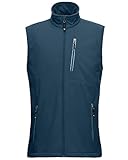 33,000ft Leichte Softshell Weste für Herren, Wasserdichte Winddichte Laufweste, Atmungsaktive Vest Gilet Ärmellose Jacke für Radfahren, Laufen, Wandern, Golf, Arbeit Mitternachtsblau XXL