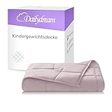 Dailydream Kinder Gewichtsdecke | 90x120 | 2,3 kg | kuschelig rosa | aus 100% Baumwolle | mit Glasperlenfüllung | schwere Decke zum Schlafen | Weighted Blanket | Therapiedecke | 20-35 kg