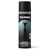 Boldking Rasierschaum Männer Sensitiv 185 ml - Schäumendes Rasiergel Männer - Rasiergel für eine schonende Rasur - Rasierseife ohne Silikone oder Parabene